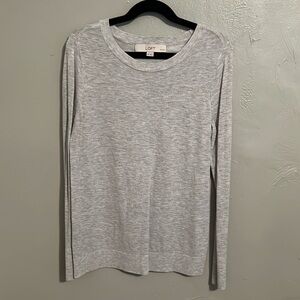 LOFT grey crew neck sweater